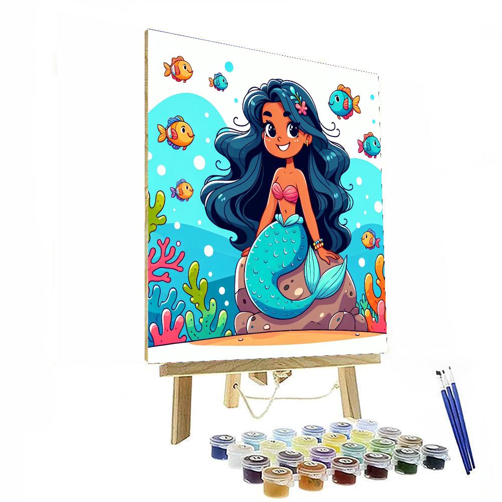 Bubbly Mermaid Adventure Paint By Numbers Art