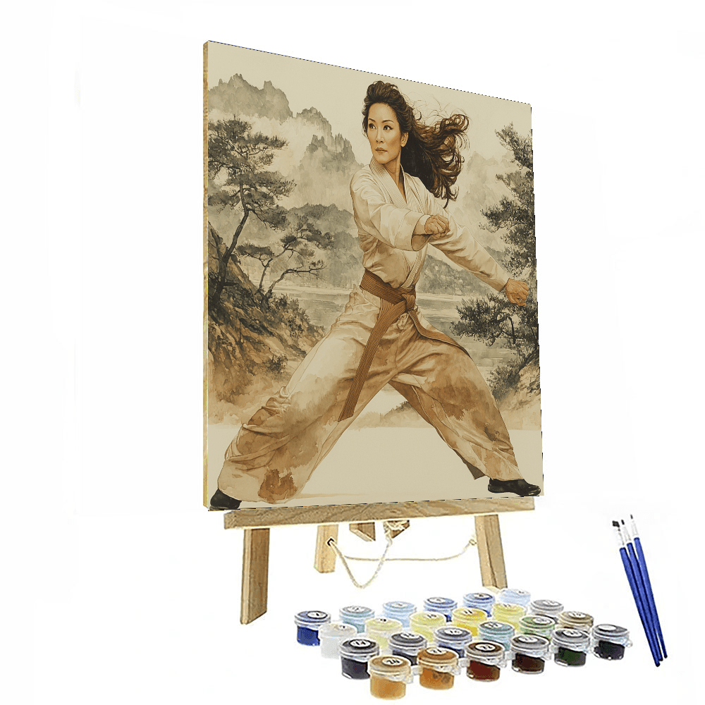 Michelle Yeoh: The Daring Queen Of Martial Arts Paint By Numbers