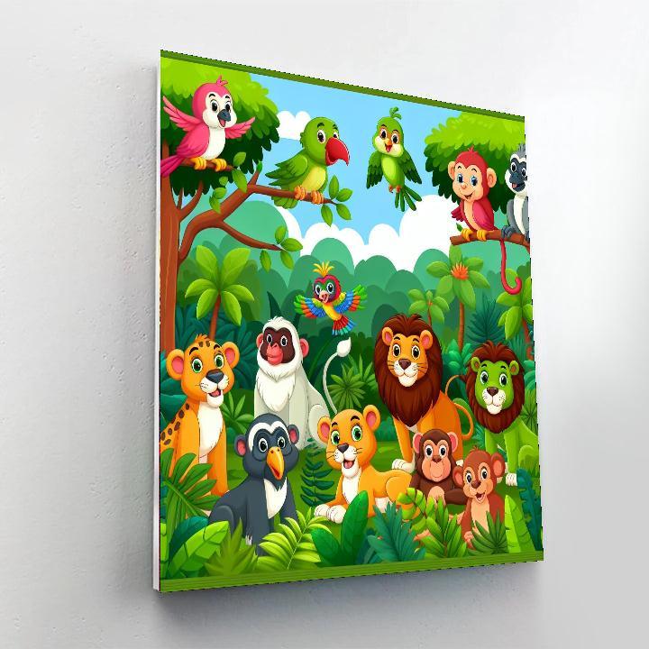 Happy Jungle Safari Paint By Number