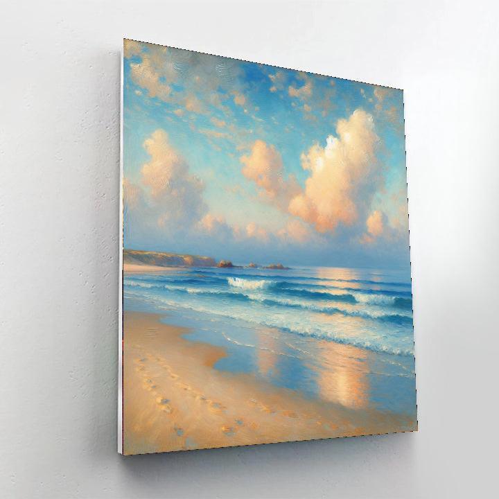 Serenity Coastline Scene Painting Number Kit