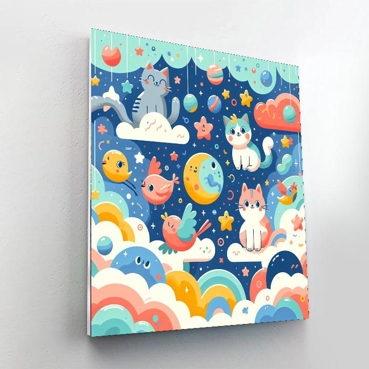 Cosmic Cloud Capers Numbered Painting Kits
