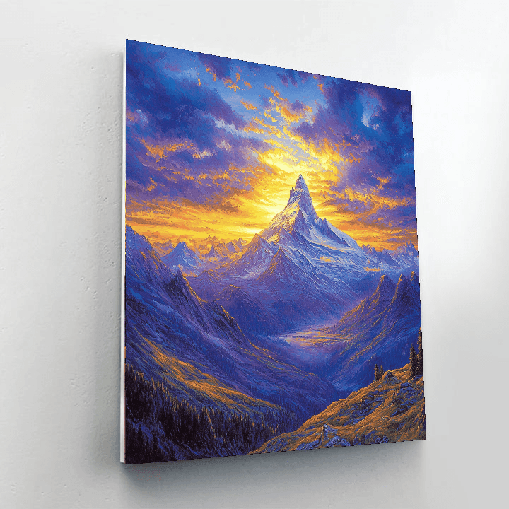 Friedrich Inspired Mystical Mountain Landscapes  Painting By Numbers Kit