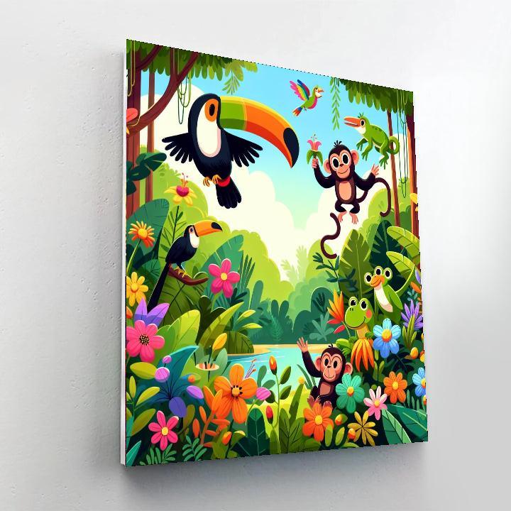 Radiant Rainforests Paint By Numbers Art