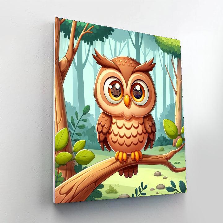 Wise Owl's Forest Lesson Painting By Numbers Kit