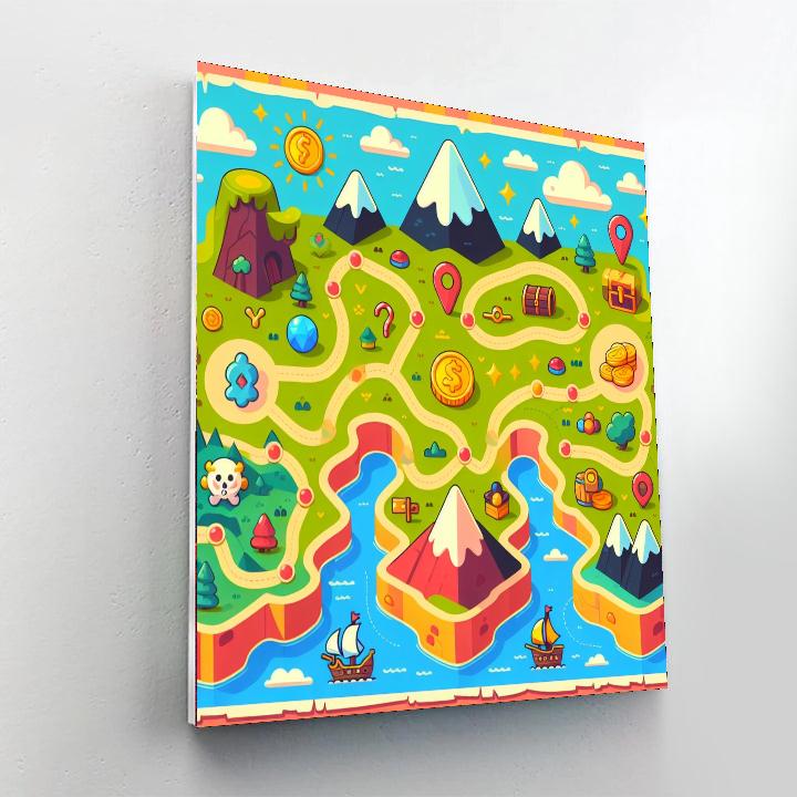 The Great Explorer's Map DIY Paint By Numbers