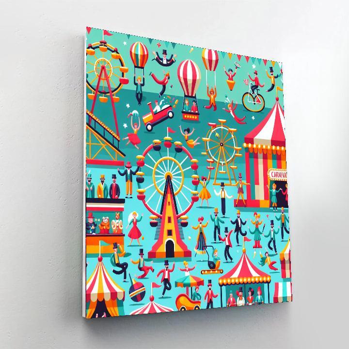 Carnival Of Laughter Number Painting