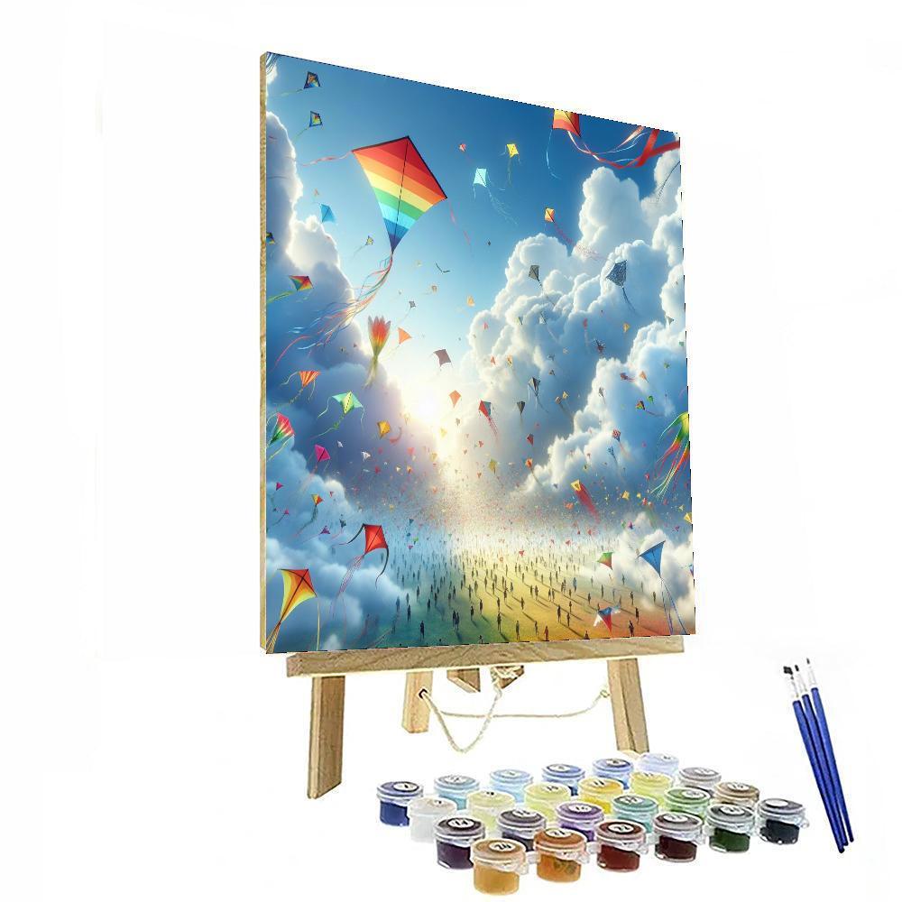 Vibrant Festival Of Kites Number Painting