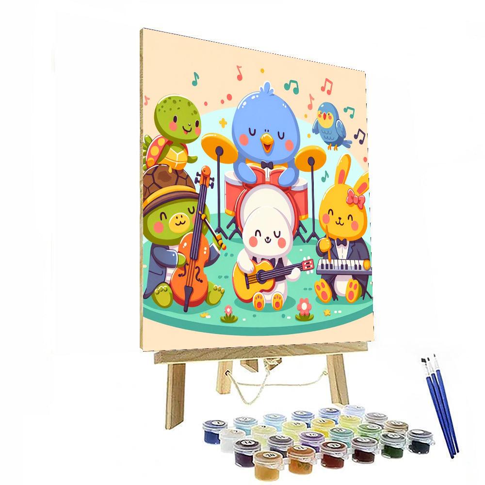 Quirky Animal Concert Painting Number Kit