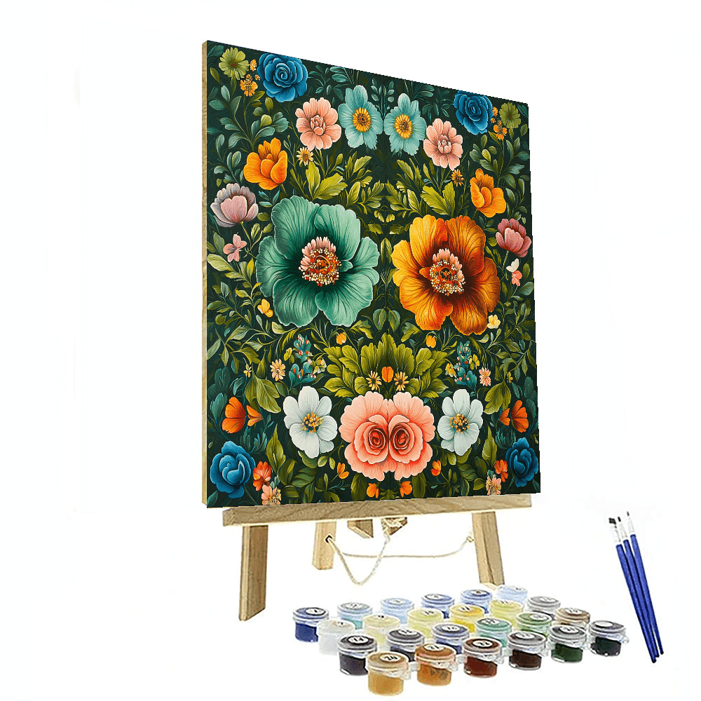 Frida Kahlo Inspired Frida's Mystical Flora  Painting By Numbers Kit