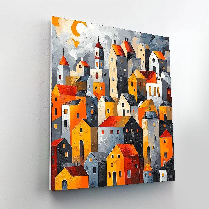 Pablo Picasso Inspired Cubist Metropolis  Paint By Number