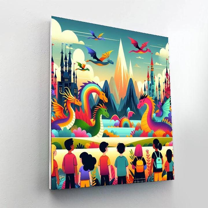 Fantasy Dragon Safari Paint By Number