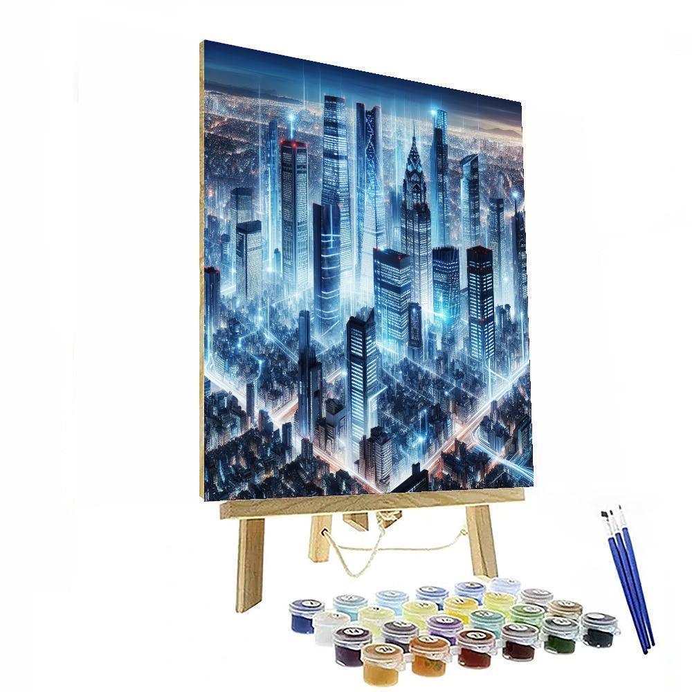 Futuristic Sci-fi Metropolis Paint By Numbers Art