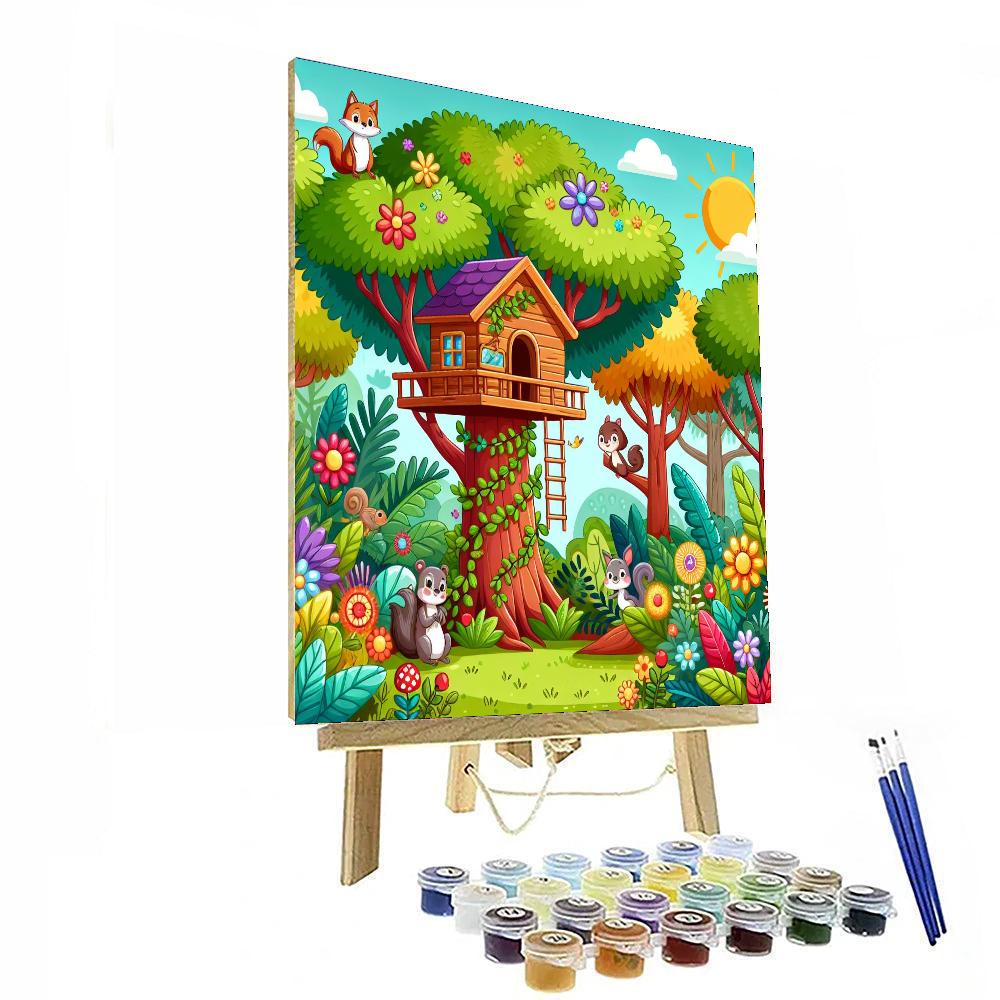 The Enchanted Treehouse DIY Paint By Numbers