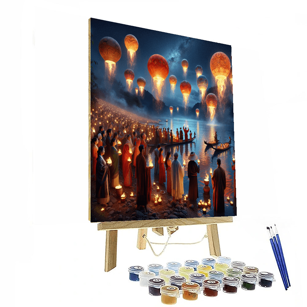 Naga Fireball Festival - Nong Khai, Thailand Paint By Color