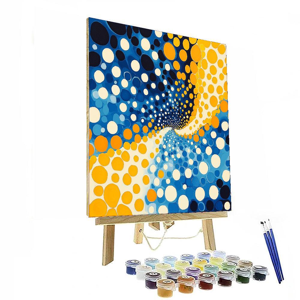 Yayoi Kusama Inspired Cosmic Reverberations  Paint By Numbers