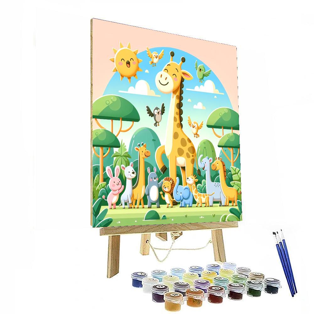 Giraffe's Jungle Jamboree Paint By Color