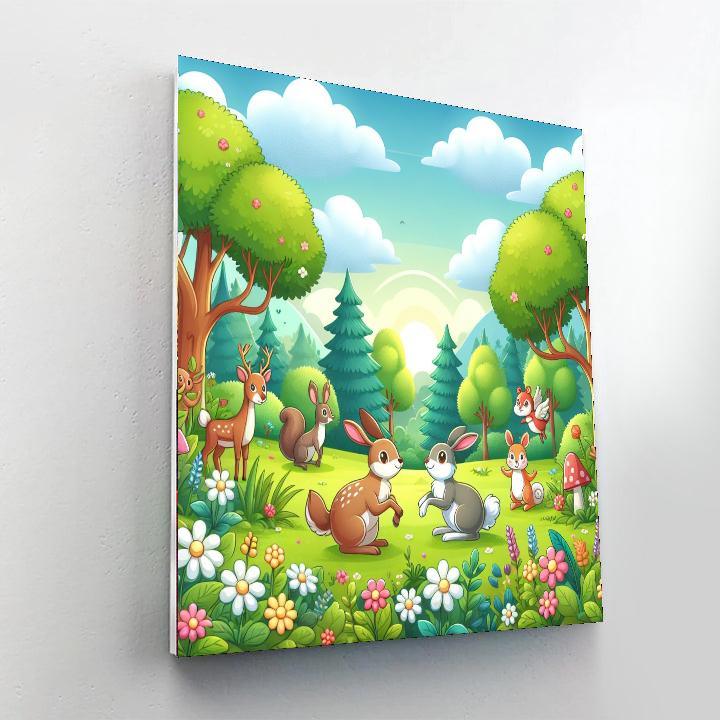 Whimsical Woodland Walks Paint By Numbers Art