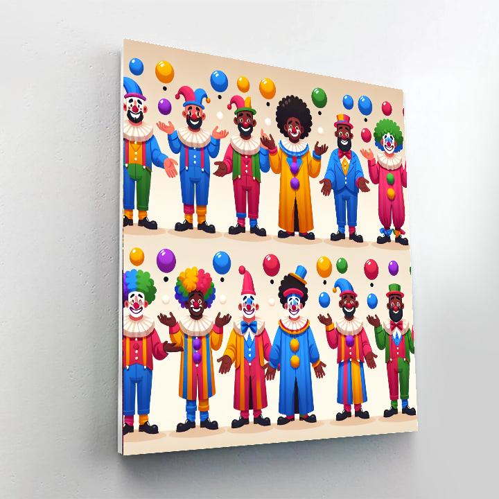 Colorful Clowns Paint By Numbers Kits