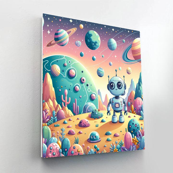 Robot Planet Discovery Paint By Numbers Kits