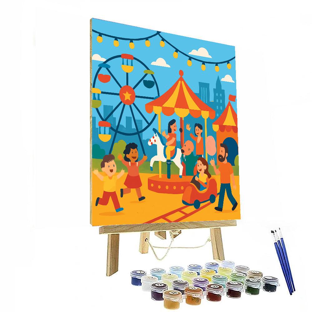 Jubilant City Carnival Paint By Color