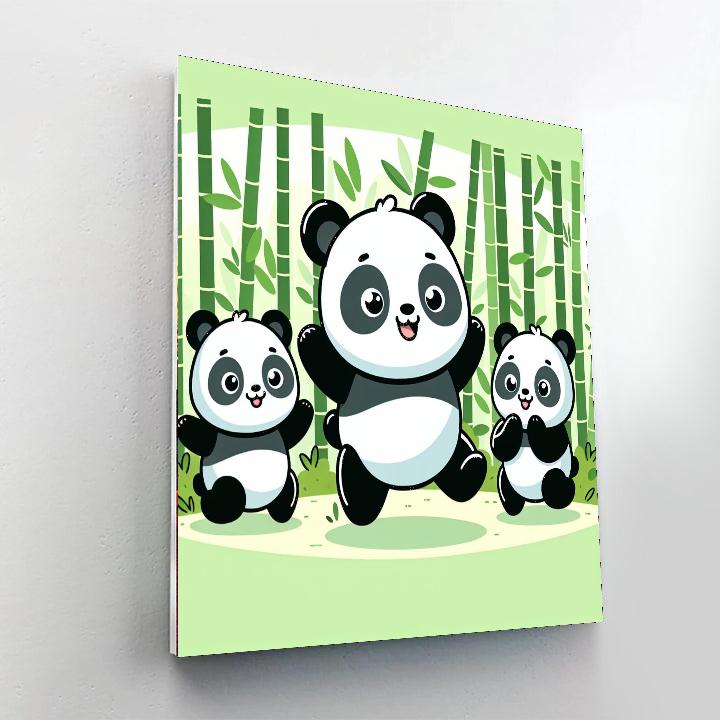 Happy Panda Playground Numbered Painting Kits