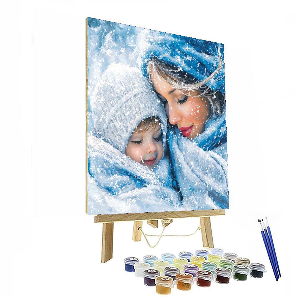 First Snowfall Magic DIY Paint By Numbers