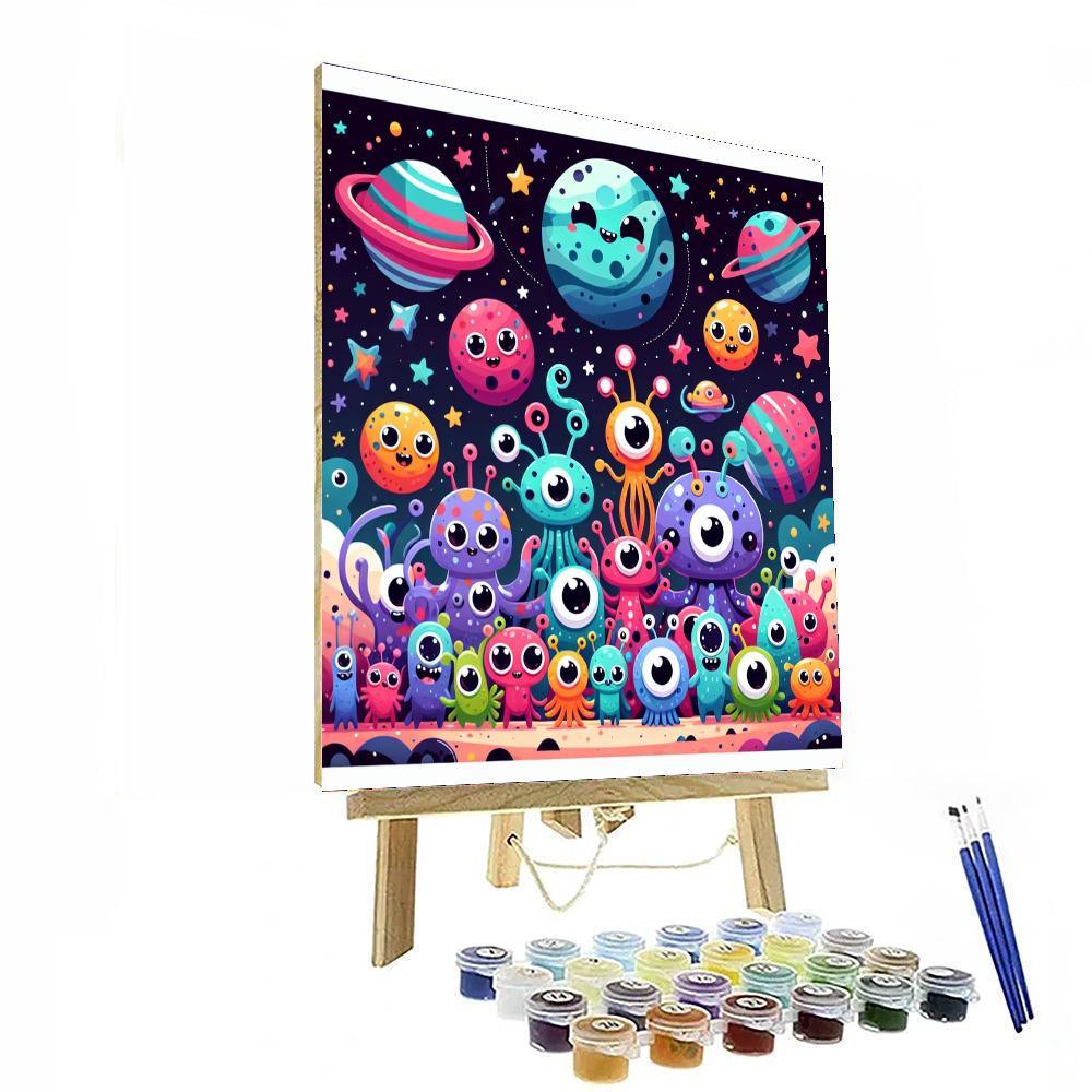 Silly Alien Friends Paint By Numbers Kits