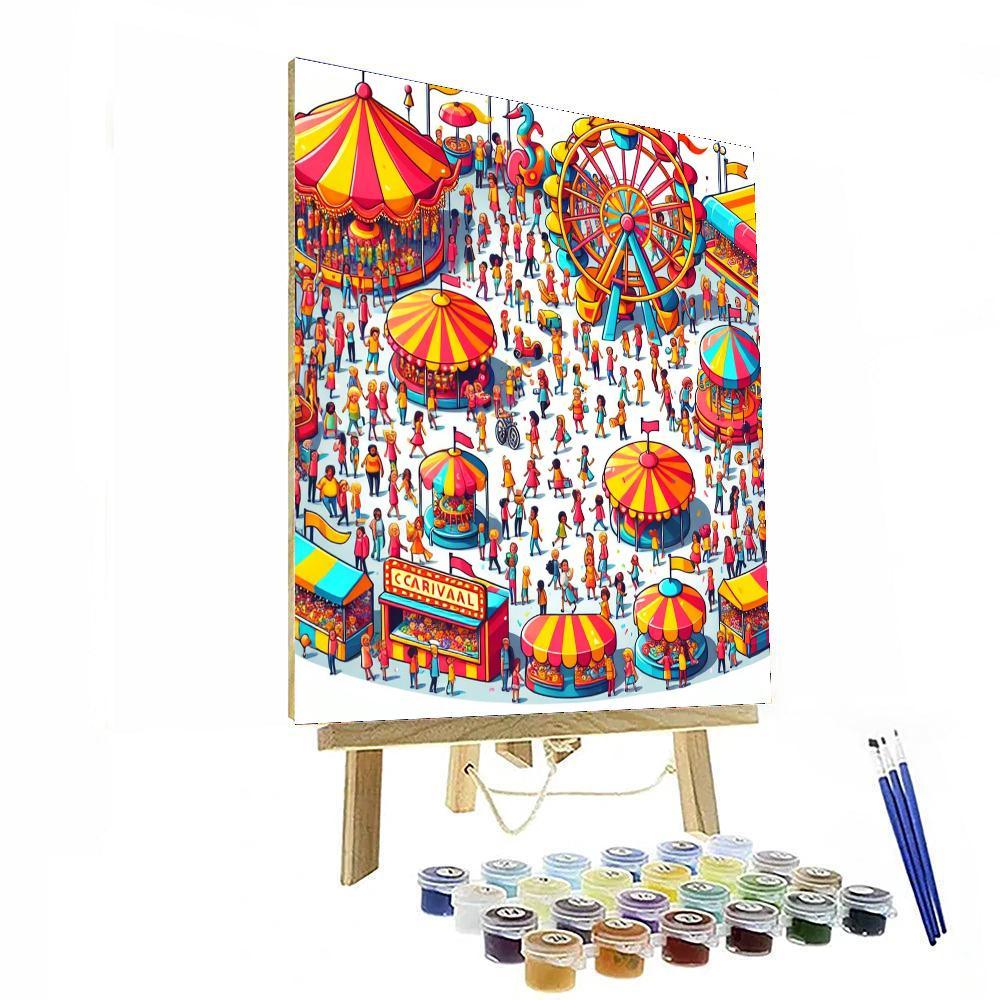 Playful Carnival Whirl DIY Paint By Numbers
