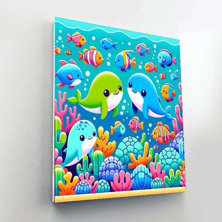 Playful Ocean Friends Painting By Numbers Kit
