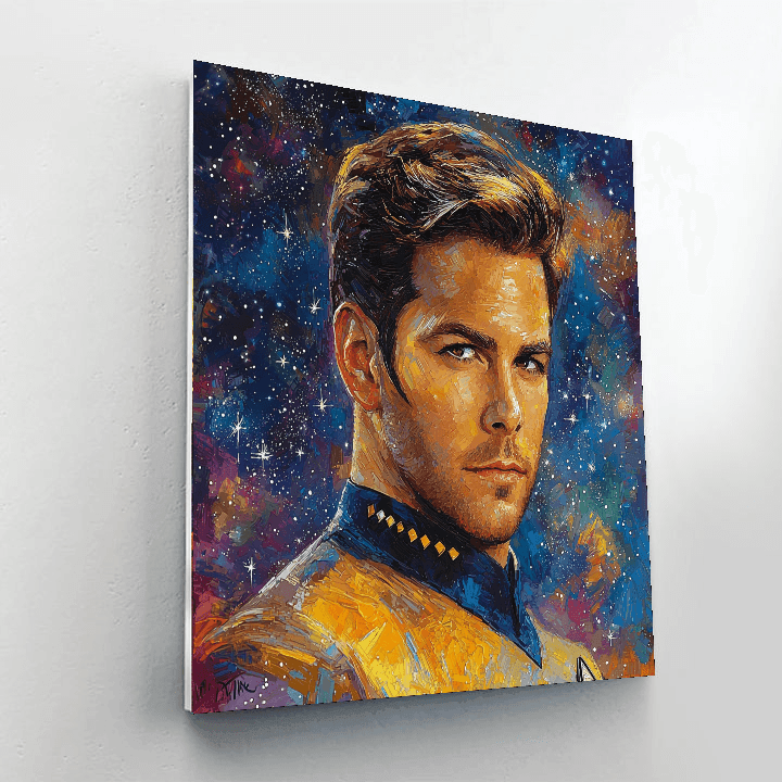 Chris Pine: The Bold Voyager Of Cinematic Realms Paint By Number