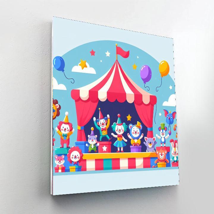 Magic Circus Show Painting Number Kit