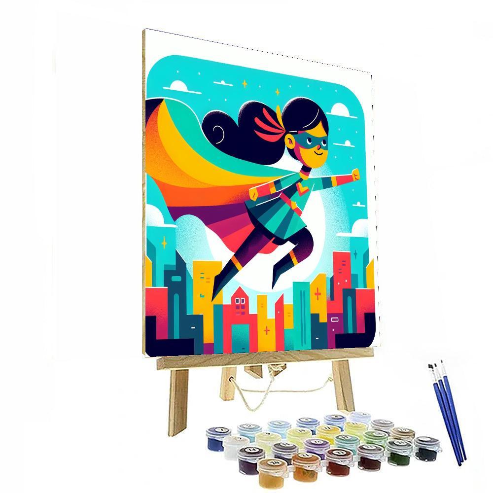 Superhero Adventure Time Paint By Numbers Art