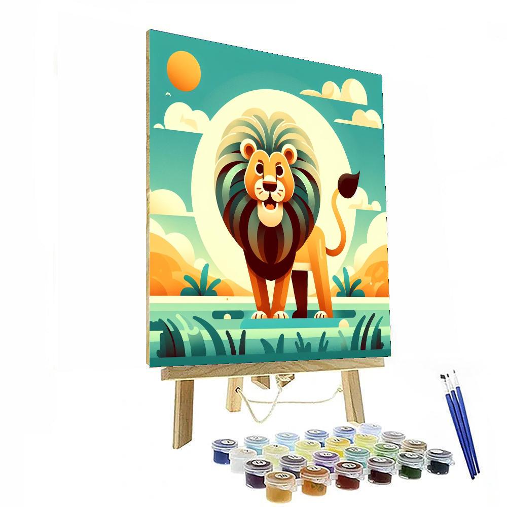 Adventure Lion Painting Number Kit