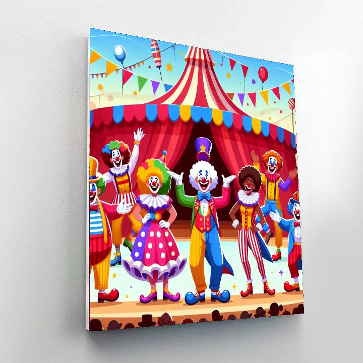 Hilarious Clown Circus Painting Number Kit