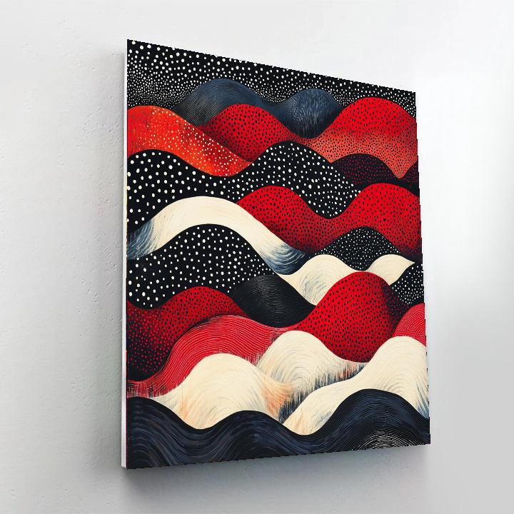 Yayoi Kusama Inspired Transcendent Waves  DIY Paint By Numbers