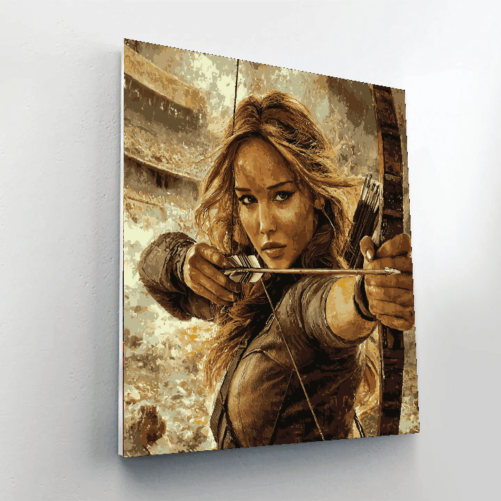 Jennifer Lawrence: The Fearless Katniss Everdeen Paint By Color