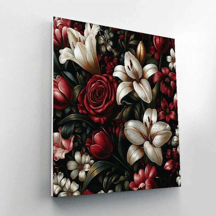 Johannes Vermeer Inspired Renaissance Floral Arrangement - DIY Painting By Numbers Kit