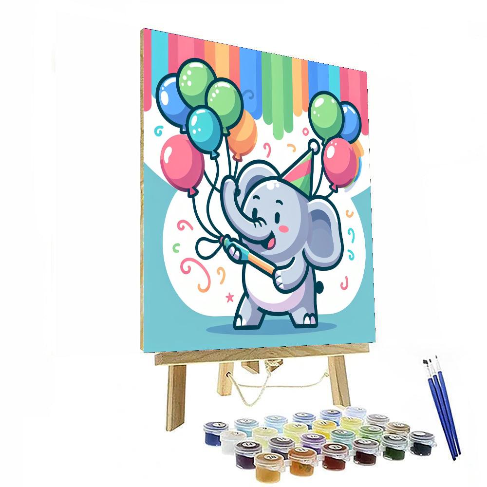 Balloon Artist Elephant Number Painting