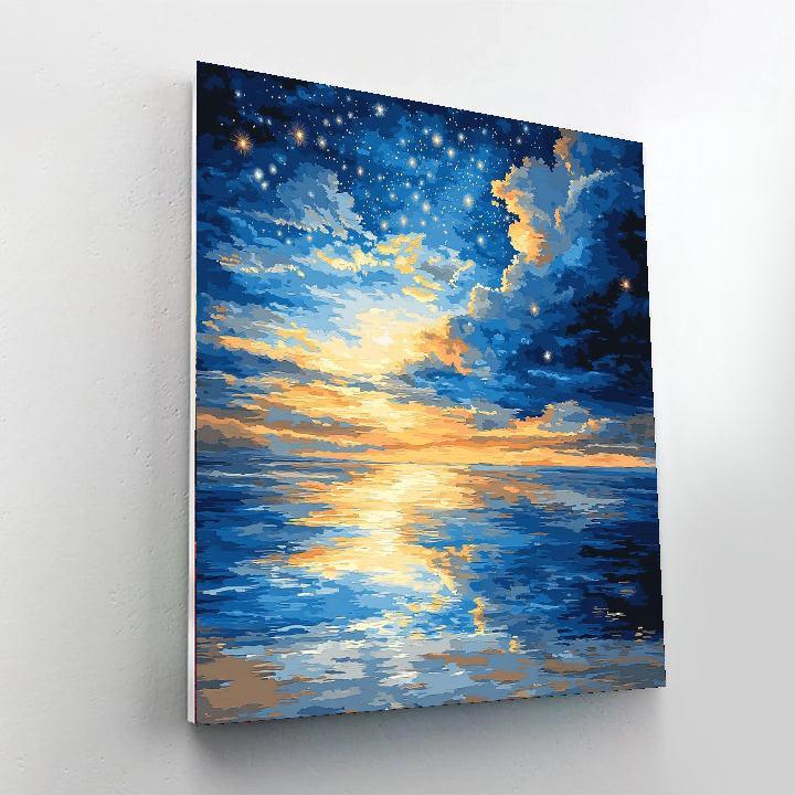 Edgar Degas Inspired Celestial Reflection In Twilight  Paint By Number