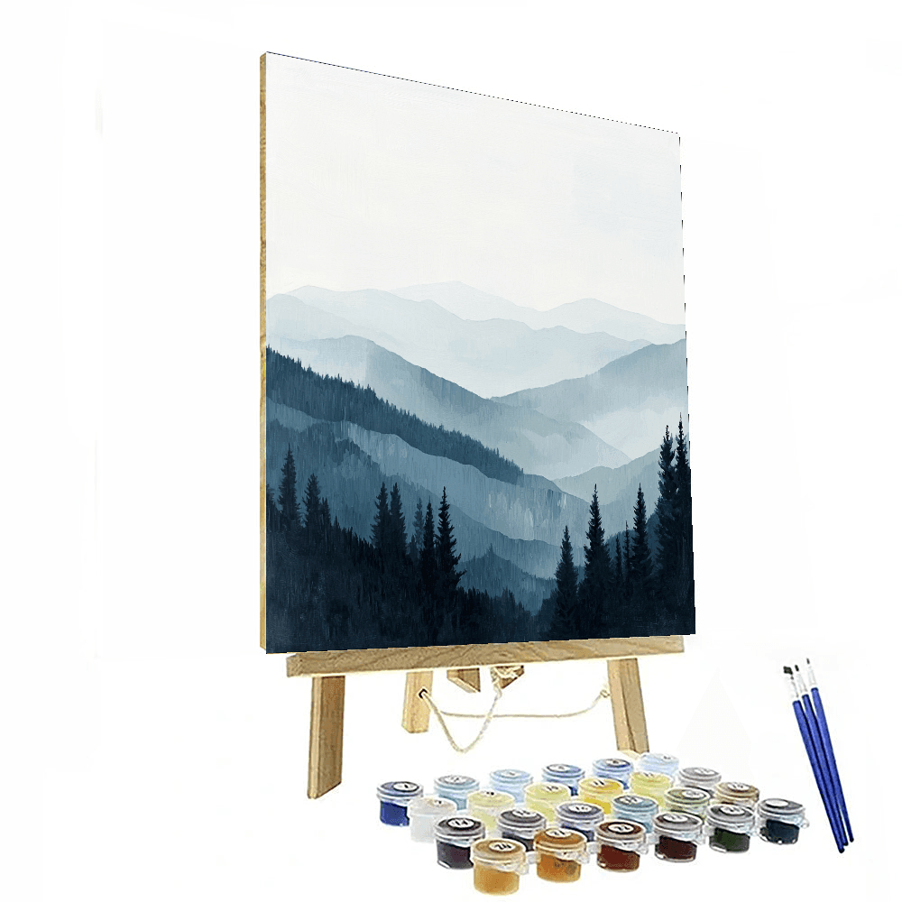 Rothko Inspired Minimalist Mountain Mist - DIY Painting By Numbers Kit