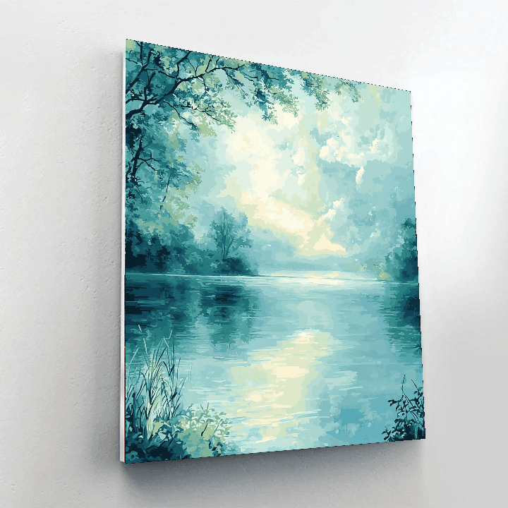 Johannes Vermeer Inspired Dreamy Lake Reflection  Paint By Number