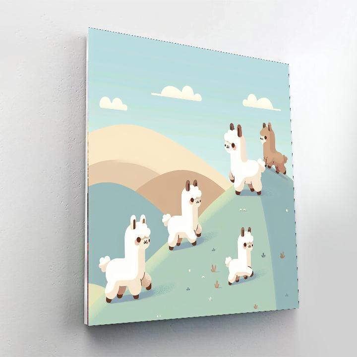 Adventurous Alpaca Adventure Number Painting