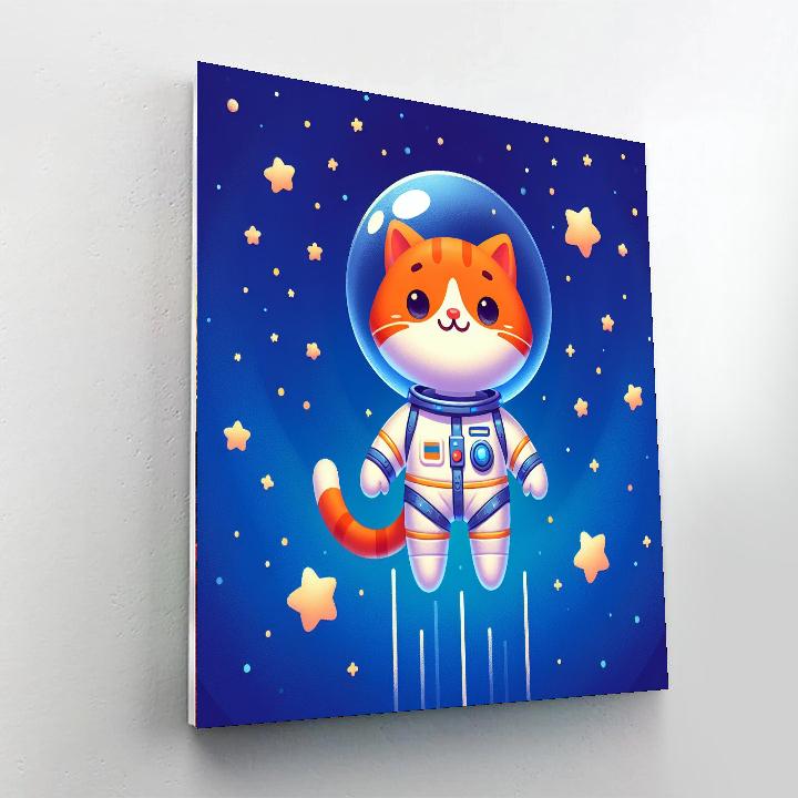 Astronaut Cat Odyssey Painting By Numbers Kit