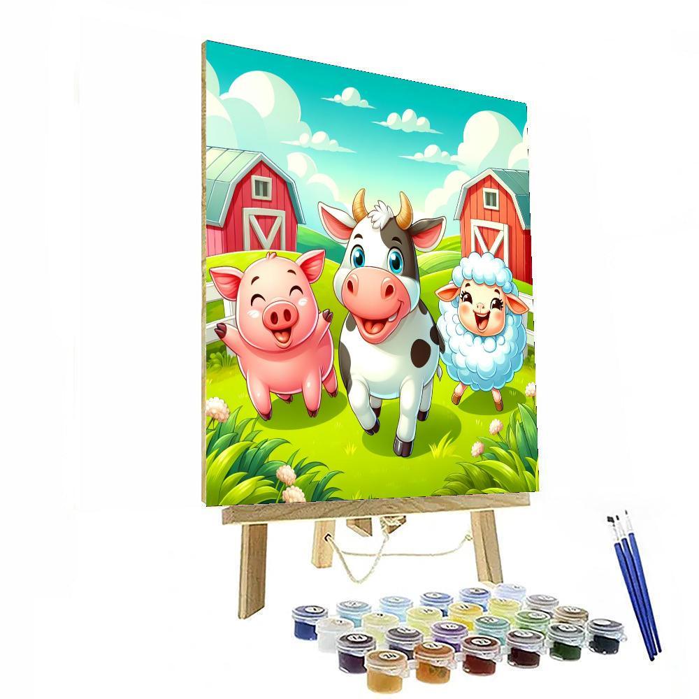 Giggling Farm Friends Painting By Numbers Kit