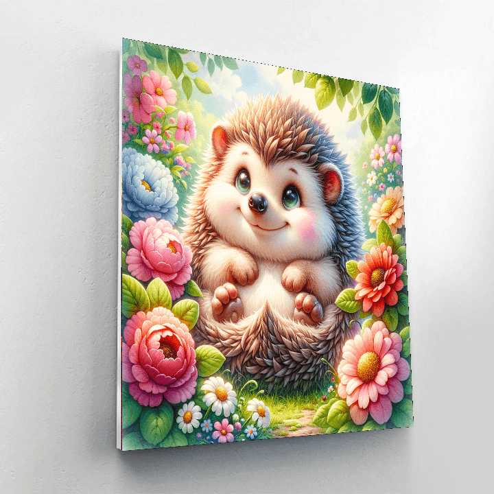 Charming Hedgehog - DIY Painting By Numbers Kit