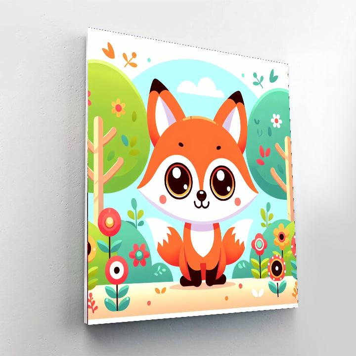 Adventurous Fox Cub Paint By Color