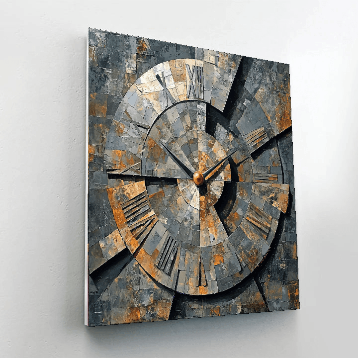 Marcel Duchamp Inspired Dadaist Clockwork  Painting By Numbers Kit