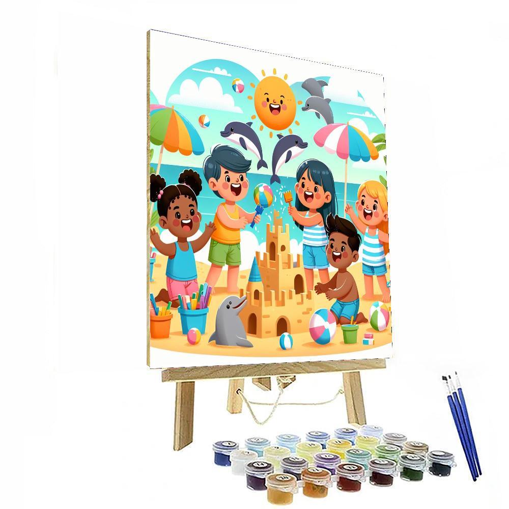 Sunny Summer Beach Day Paint By Numbers