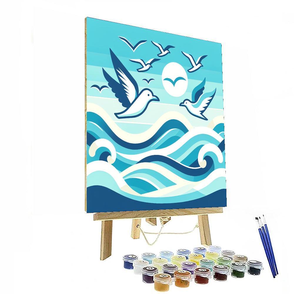 Spirited Seagulls Numbered Painting Kits
