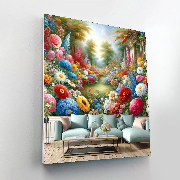 Radiant Garden Bloom Paint By Numbers